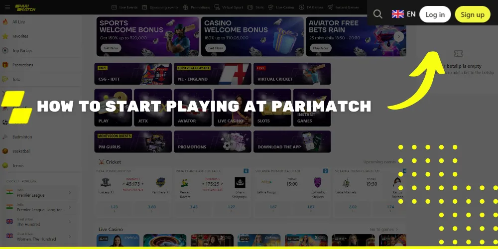 How to Start Playing at Parimatch